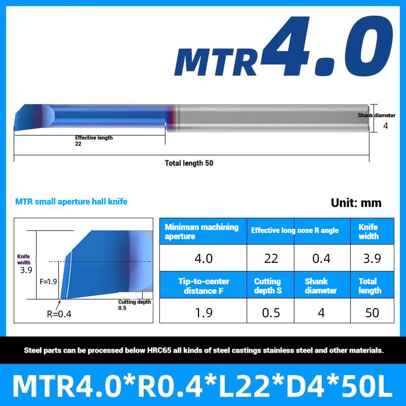 1122-MTR Small Bore Boring Tools Precision Boring Tools for Wear-Resistant Steel CNC Boring Bars Tungsten Carbide Alloy Shock-Resistant Miniature Turning Tools Shandong Denso Pricision Tools Co.,Ltd.